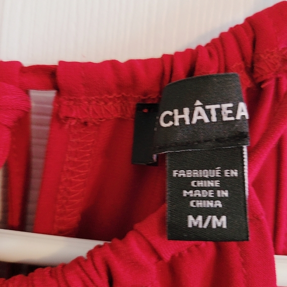 Le Chateau Red Blouse Size M - Picture 3 of 4